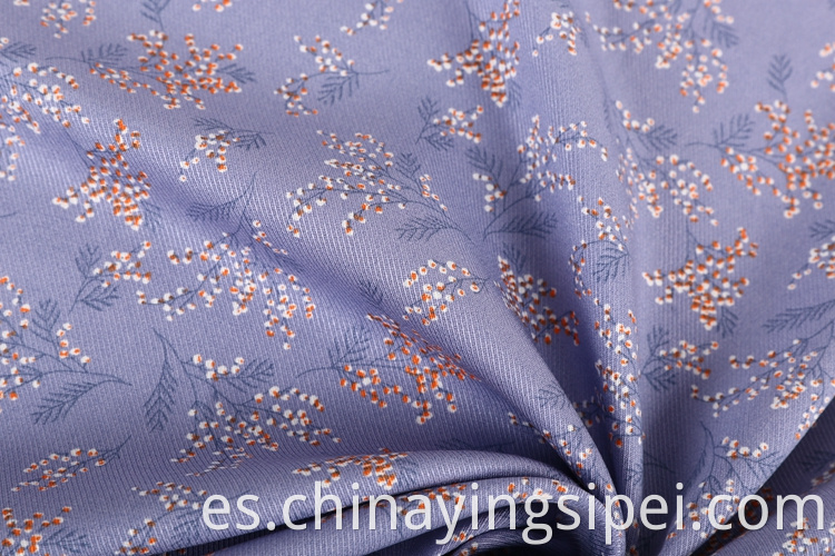 PRECIO DE Fábrica tejida textil sargento viscosa tela de rayón floral para ropa